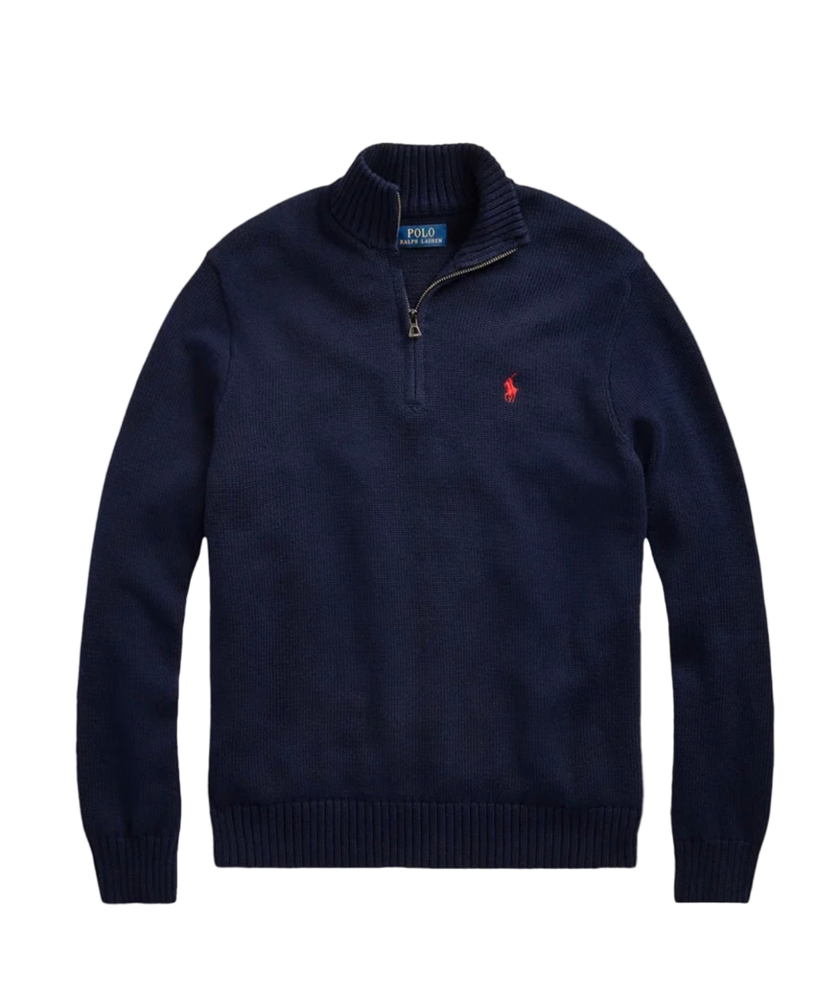 RL Navy Quarter Zip Sweater
