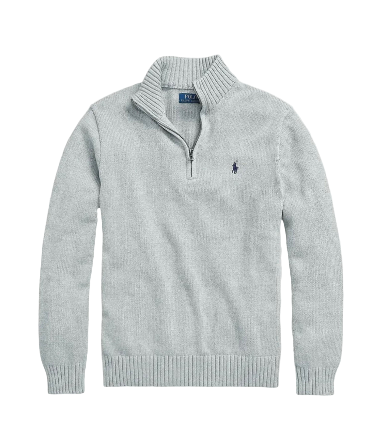 RL Grey Quarter Zip Sweater